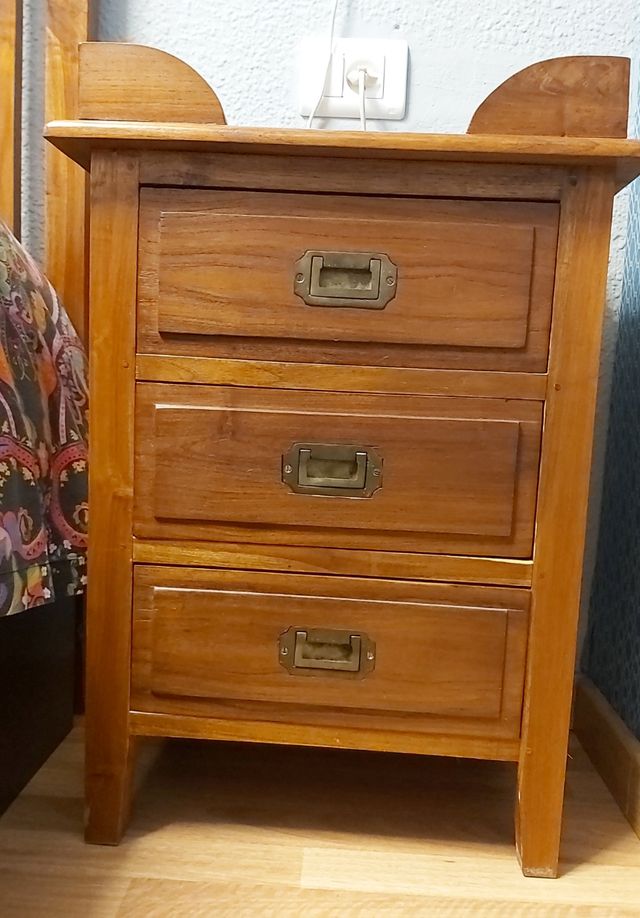 Cabezal teka con 2 mesitas