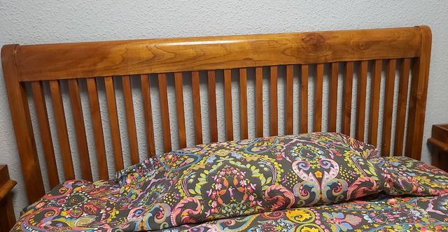 Cabezal teka con 2 mesitas