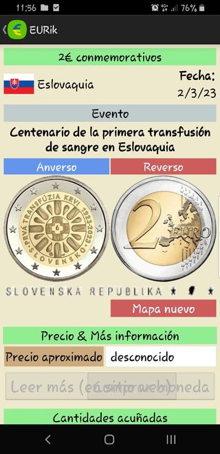 Moneda conmemorativa de 2 euros Eslovaquia 2023