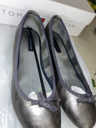 Manoletinas grises de tommy hilfiger