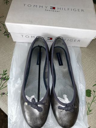 Manoletinas grises de tommy hilfiger