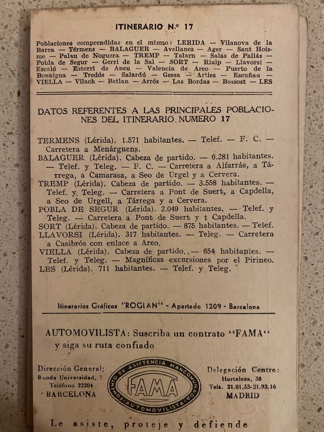 Postales de rutas antiguas