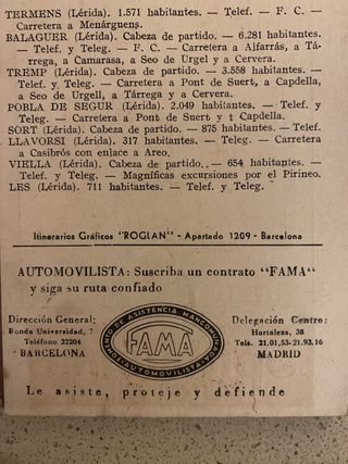 Postales de rutas antiguas