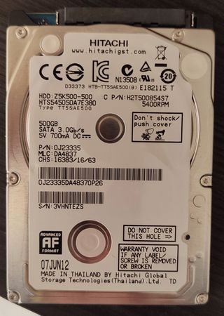Hard Disk Hitachi HTS545050A7E380 Z5K500-500 500GB