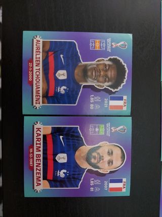 CROMOS BENZEMA Y TCHOUAMENI