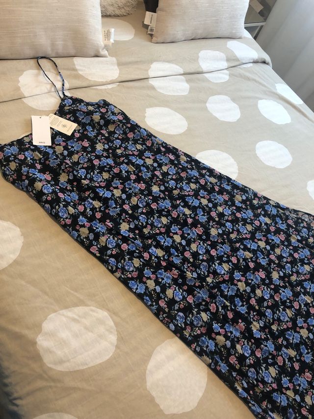 Vestido estampado tirantes Mango 