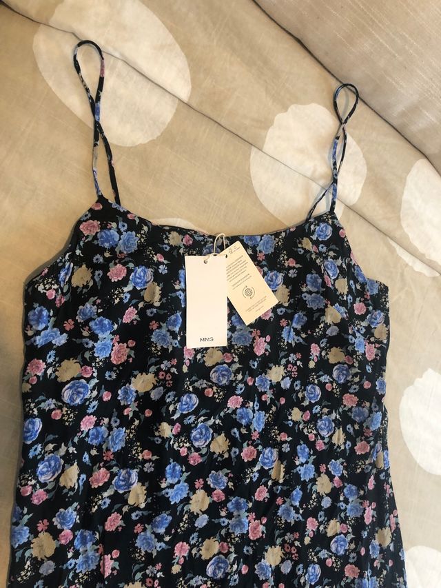 Vestido estampado tirantes Mango 
