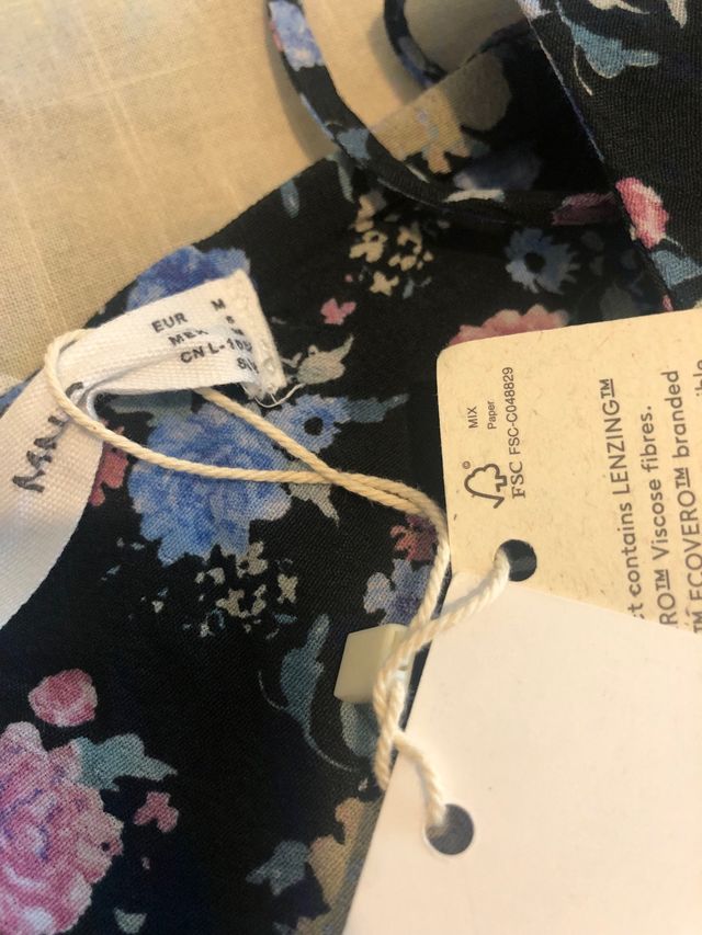 Vestido estampado tirantes Mango 