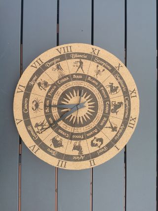 Orologio in sughero segni zodiacali/zodiaco