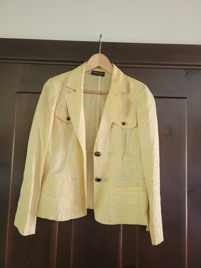 Chaqueta de lino encerado talla 40