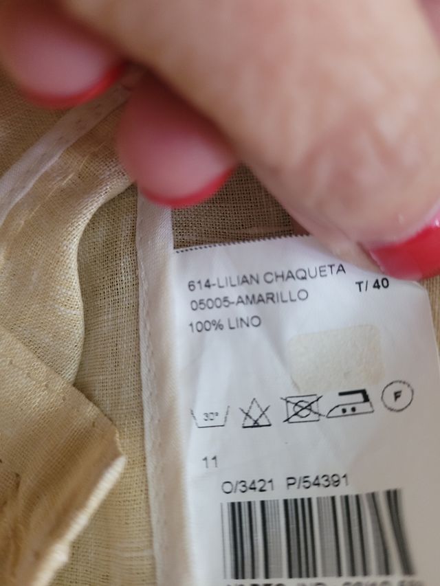 Chaqueta de lino encerado talla 40