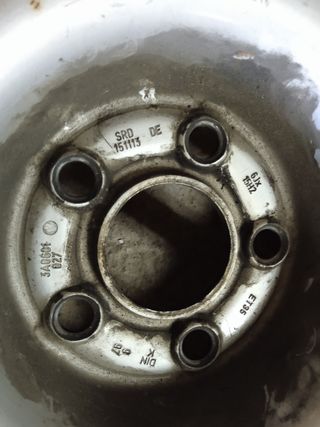 Llantas hierro VW 15" de 5 tornillos, ET35, 6"