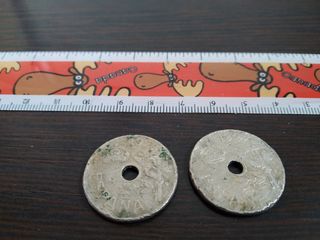 2 Monedas 25 céntimos de Peseta 1927 Madrid