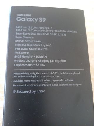 SAMSUNG GALAXY S9.Doble SIM