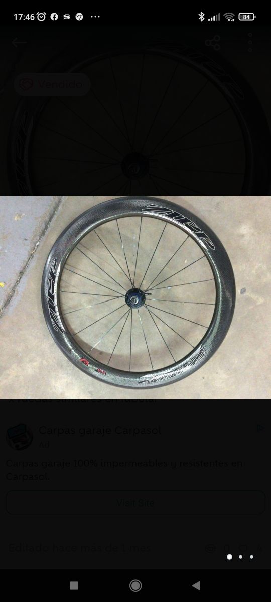 ruedas zipp 404 cámara cubierta