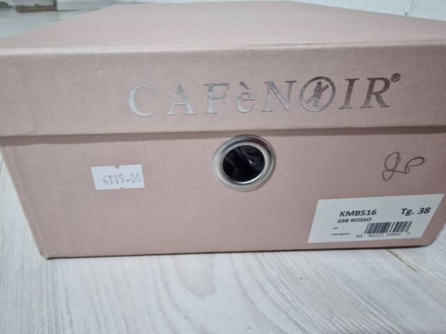 CAFENOIR scarpe rosse con plateau