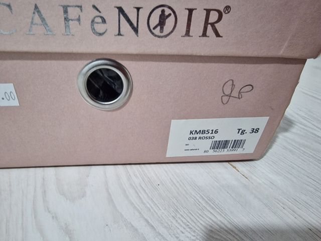 CAFENOIR scarpe rosse con plateau