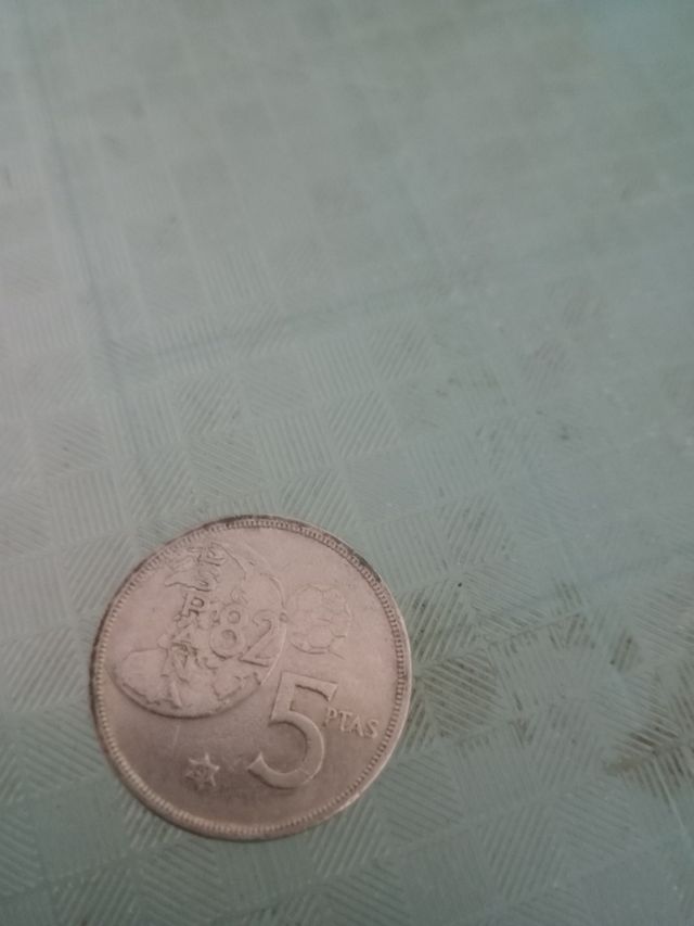 moneda 5 pesetas mundial 82