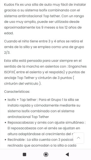 silleta para coche bebé 