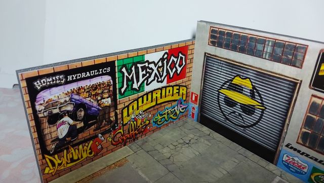 Diorama Lowrider México 1/64.