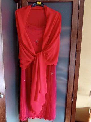 Conjunto rojo de tul