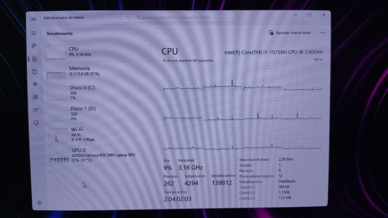 Ordenador portátil Razer Blade 15 FHD RTX 3060 afbeelding 4
