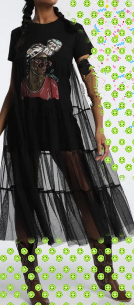 Vestido lois con transparencias