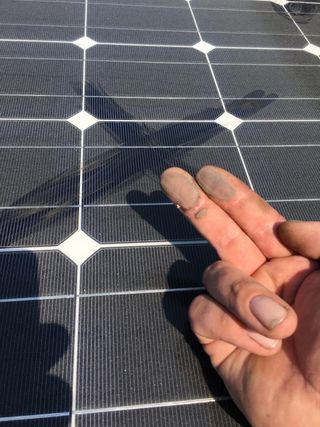 Limpieza placas solares