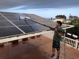 Limpieza placas solares