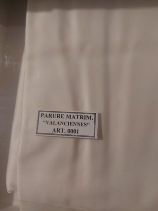 Parure Matrimoniale Valenciannes Ricamato A Mano
