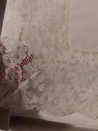 Parure Matrimoniale Valenciannes Ricamato A Mano