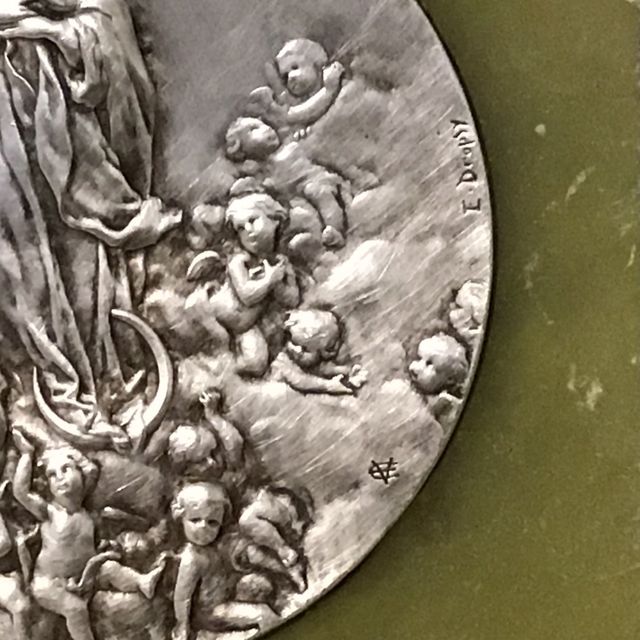 Plaqueta antigua 1923 o anterior , plata E. Dropsy