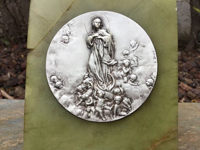 Plaqueta antigua 1923 o anterior , plata E. Dropsy