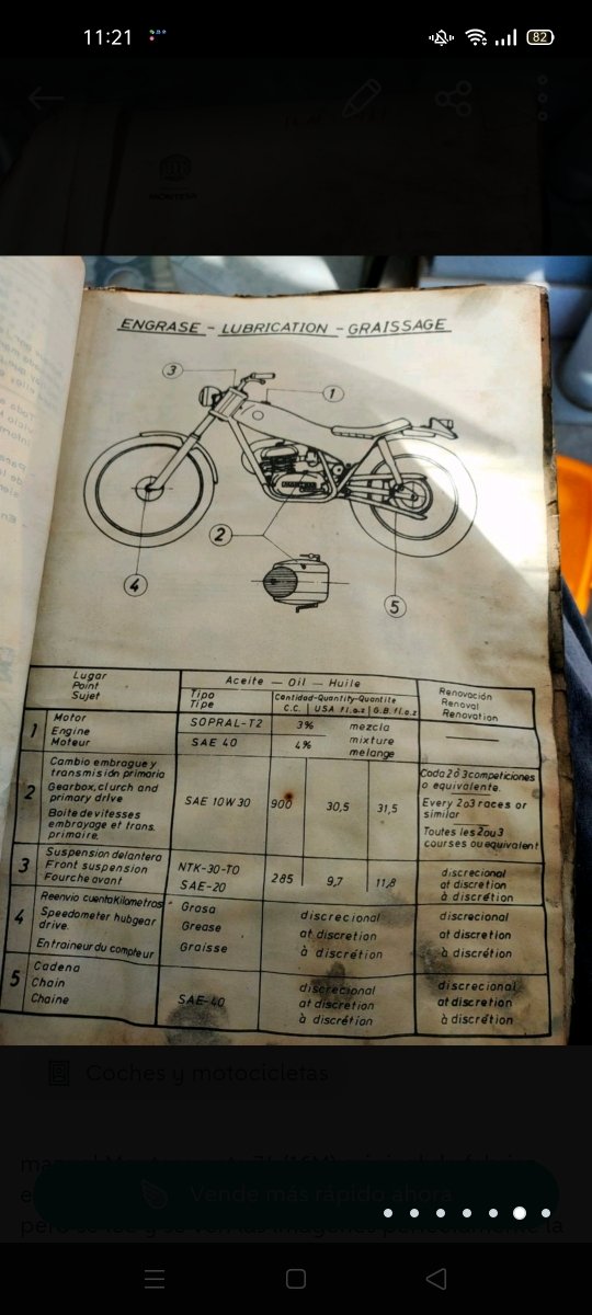 manual Montesa cota 74 (16M) original de fabrica