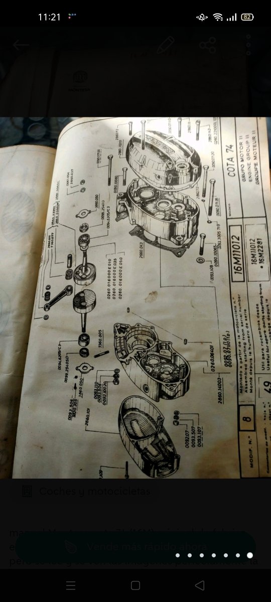 manual Montesa cota 74 (16M) original de fabrica