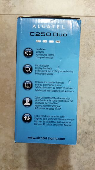 Alcatel C250 Duo - 2 Teléfono fijo inalámbrico