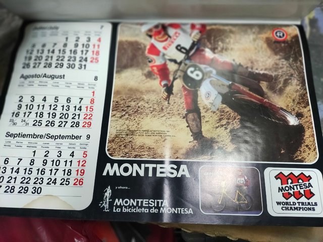 calendario montesa 1982 original