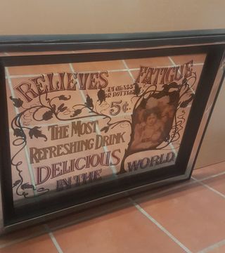 cuadro cartel bar espejo