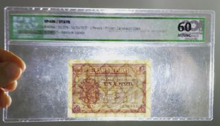 Billete 1 Una Peseta 1937 Burgos Sin Circular S/C!