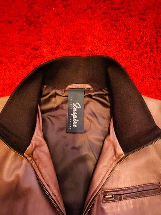 Chaqueta de cuero marrón (piel de oveja)