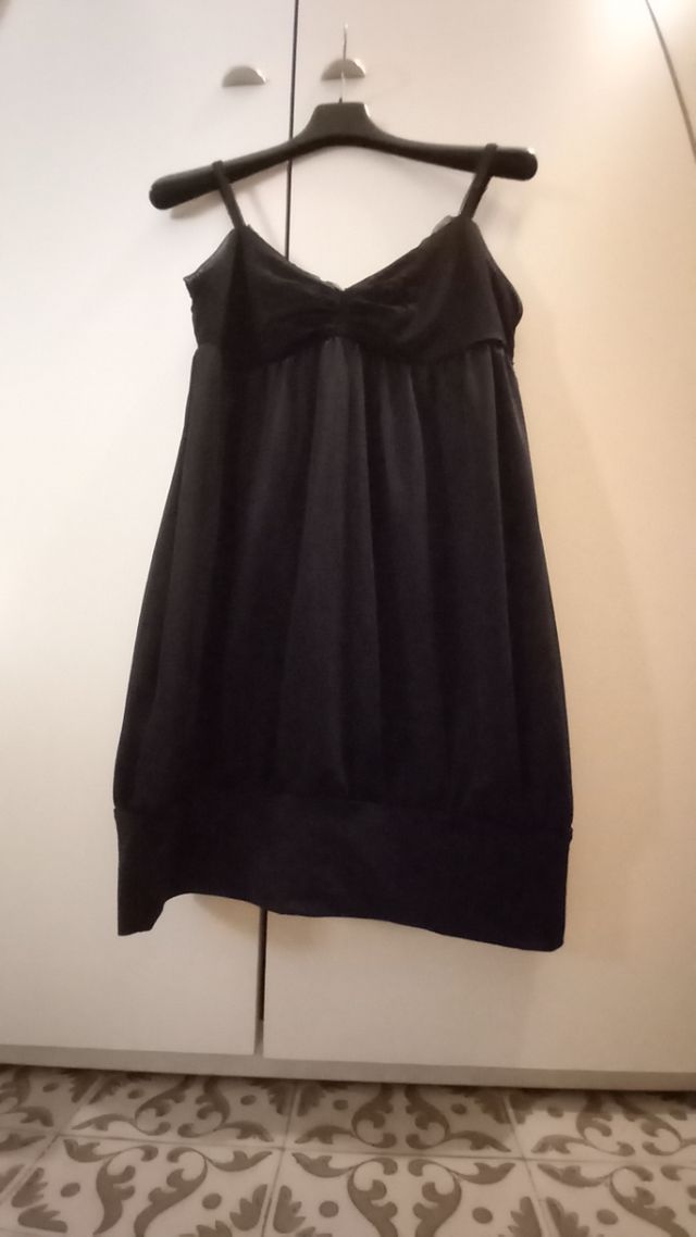 NUOVO!! Vestito nero Stefanel con spalline