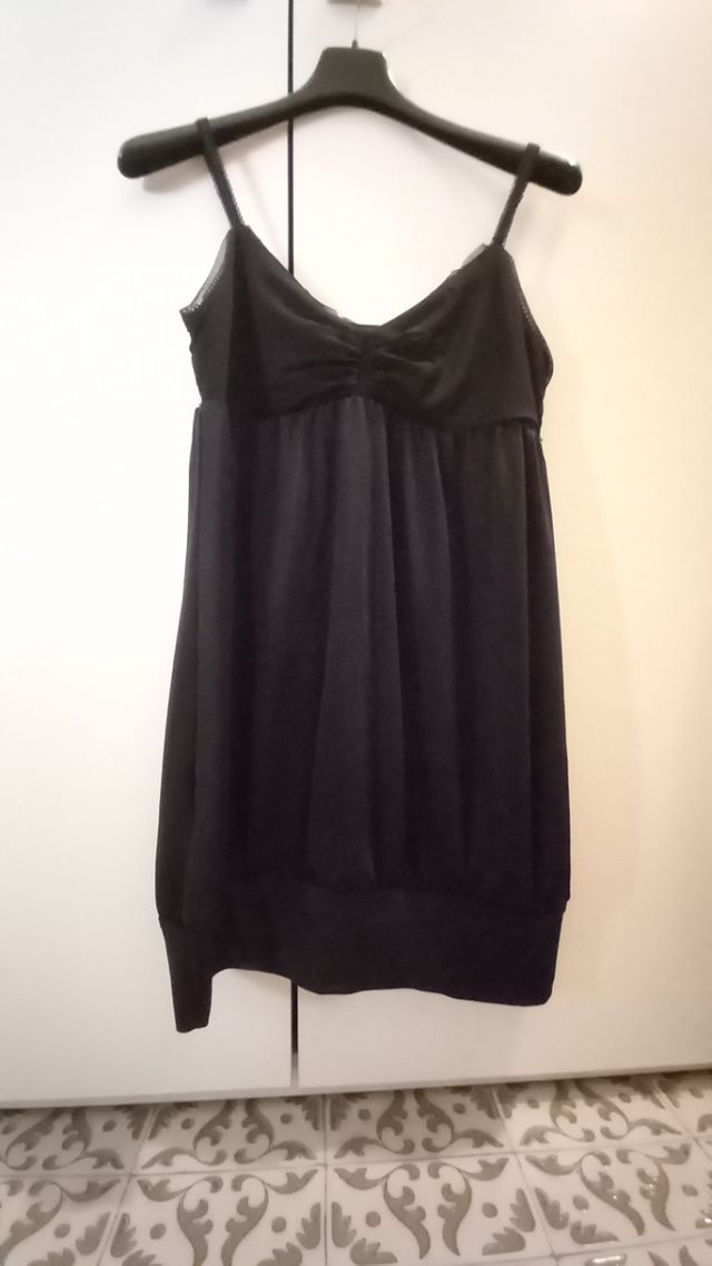 NUOVO!! Vestito nero Stefanel con spalline