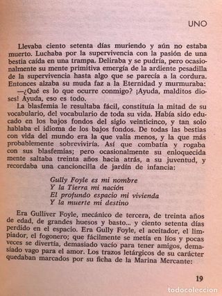 TIGRE, TIGRE. AUTOR, ALFRED BESTER. AÑO 1981.