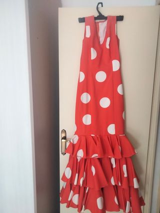 Traje flamenca gitana tirantas mujer talla 38-36
