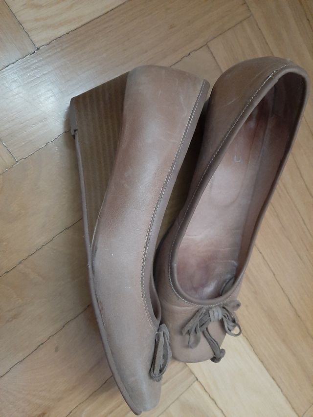 Zapatos piel cuña, 37