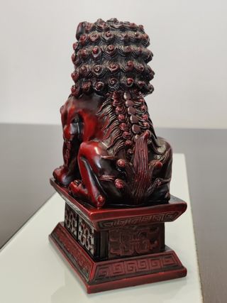 Temple Leones Foo Perros Arte Asiático Chino Feng