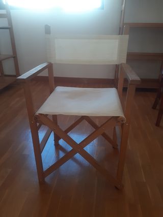 Silla de madera plegable para jardín