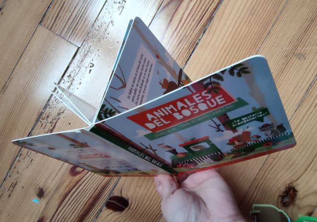 Libro-tren-rompecabezas animales del bosque