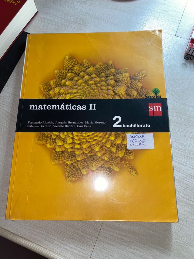 Libro Matemáticas 2° Bachillerato