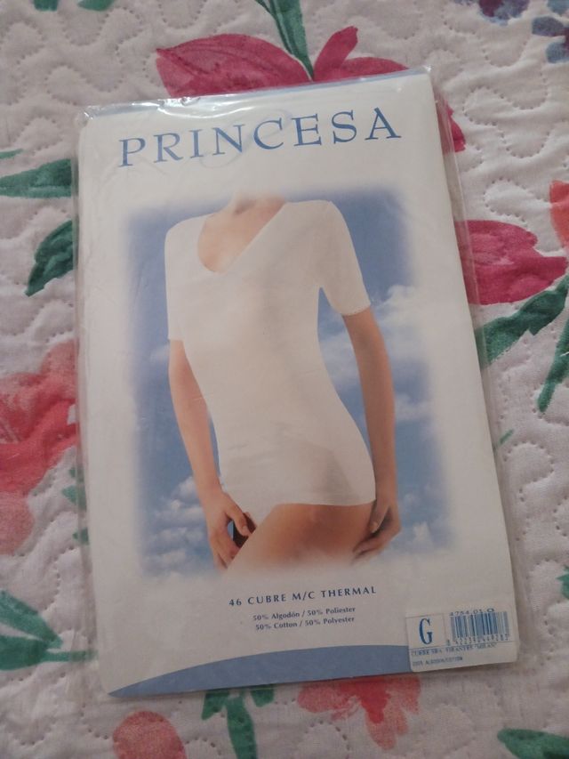 camiseta mujer manga corta princesa  talla G